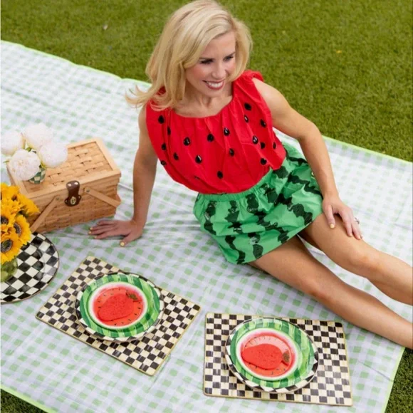 Brand New QUEEN OF SPARKLES QOS Green Watermelon Skort - Picture 7 of 10